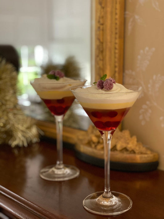 Cranberry and Elder-Fizz Trifles