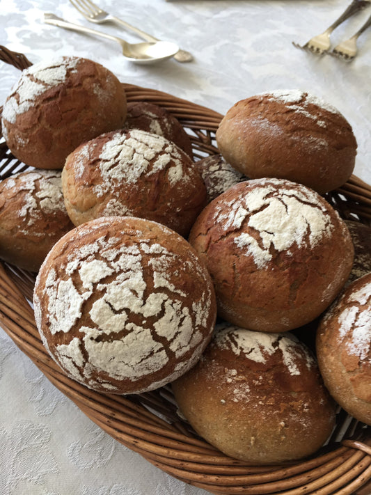 Dark Rye and Fennel Loaf or 12 Dark Rye Crusty Dinner Rolls