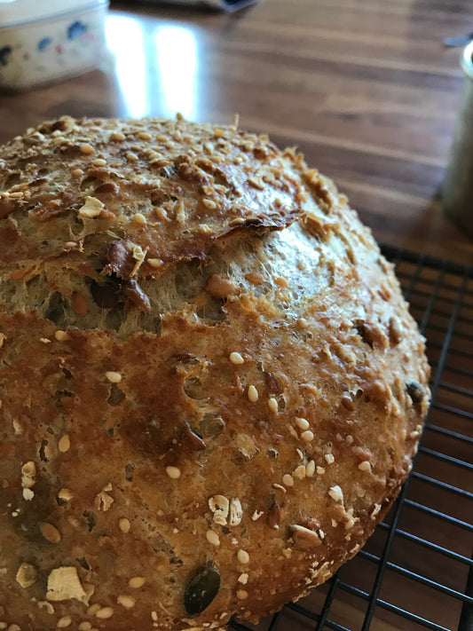Dorothy's Seeded No Knead Bread