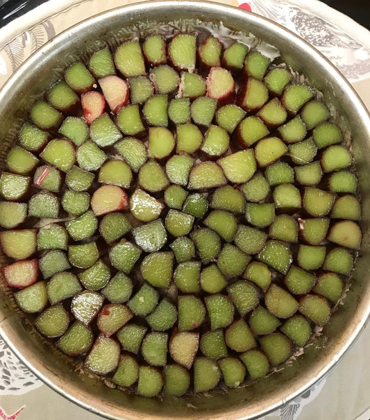 Glazed Rhubarb and Ginger Tart