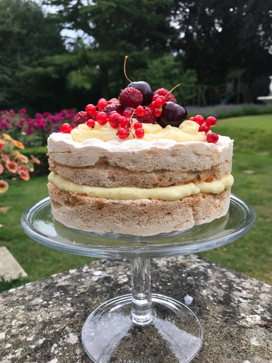 Lemon and Blueberry Meringue Cake