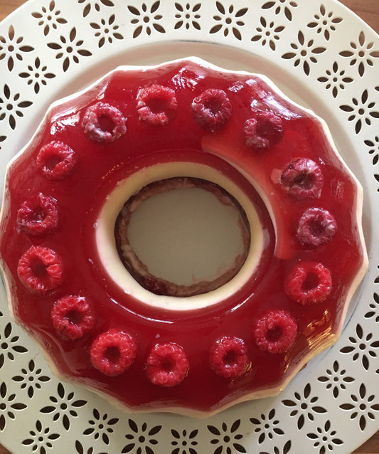 Raspberry and White Chocolate Panna Cotta Bundt