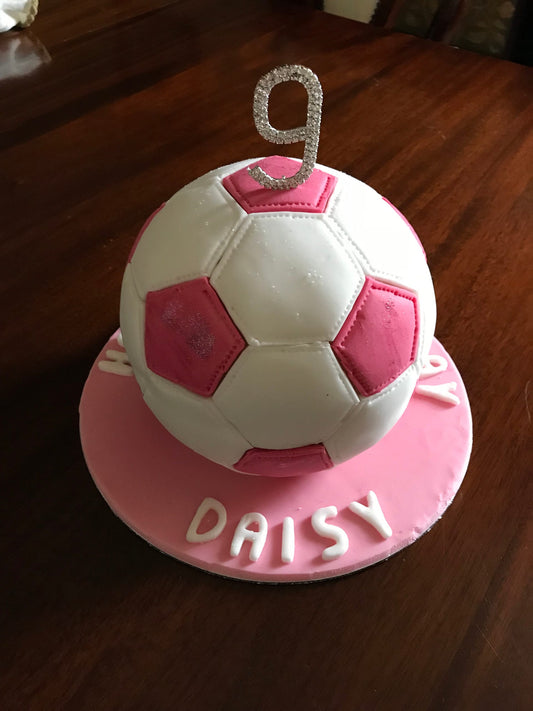 Football Pinata Cake -Raspberry and Almond