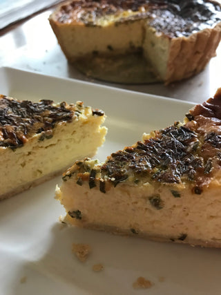 Cheese and Onion Flan & Rich Chocolate Tart