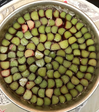 Glazed Rhubarb and Ginger Tart