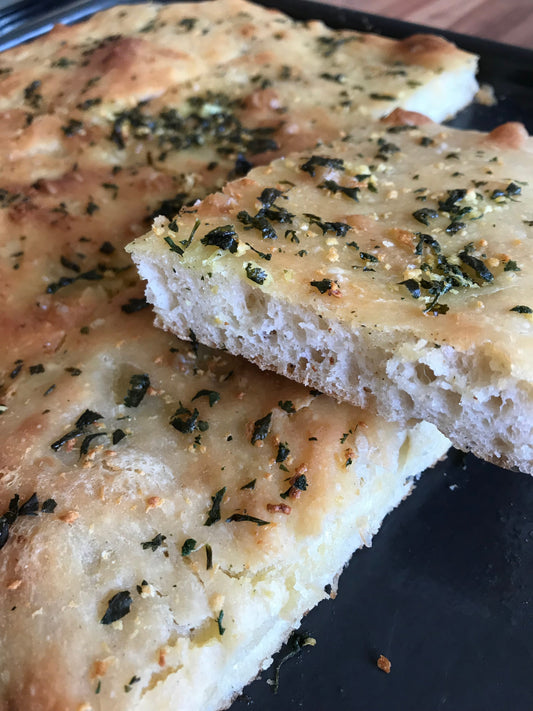 Garlic and Coriander No Knead Bread