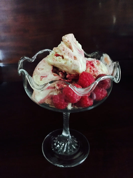 Raspberry Ripple Ice Cream (No Churn)