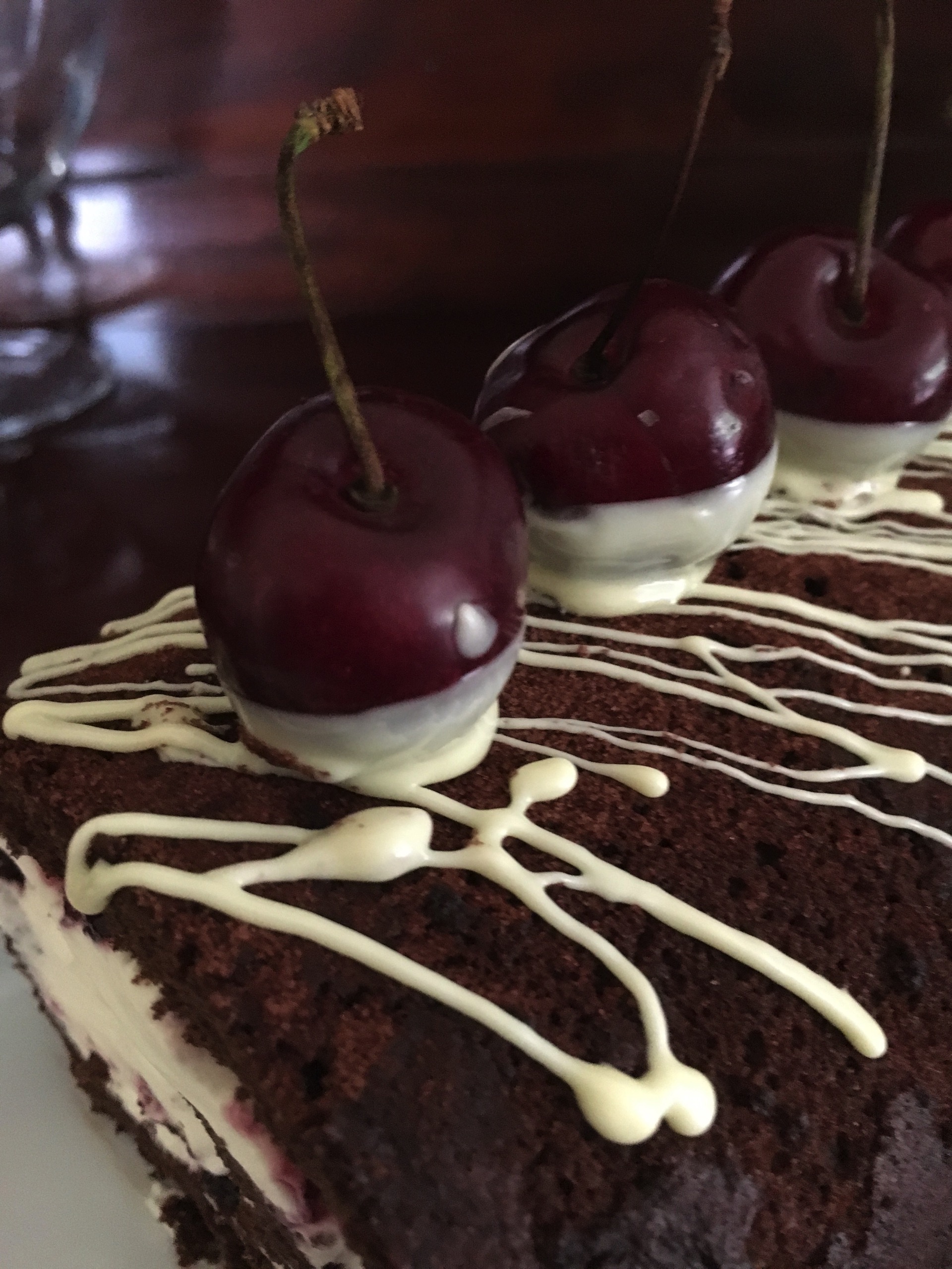 Black Cherry and Chocolate Roulade