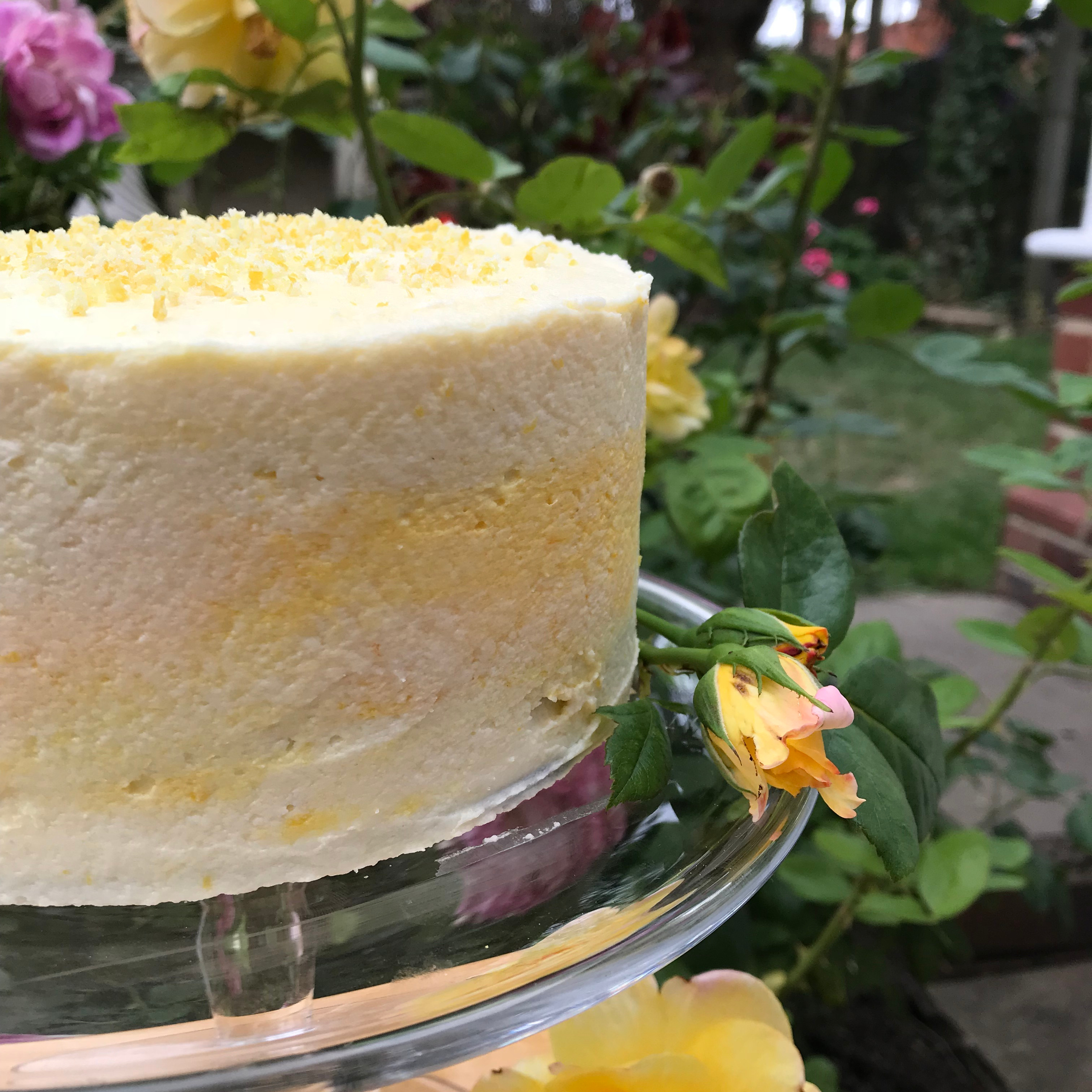 Lemon and Elderflower Cake with a not too sweet frosting